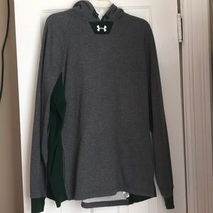 Under armour hoodie, gray and green- men’s